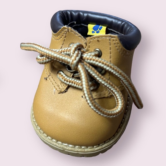 Build-A-Bear Tan Timberland Style Pair Of Boots BAB Accessories Toys Like New - Picture 4 of 8
